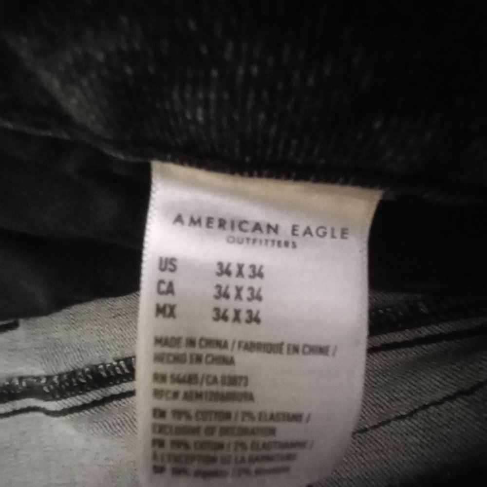 American Eagle straight flex 34x34 denim (black) - Picture 4 of 6